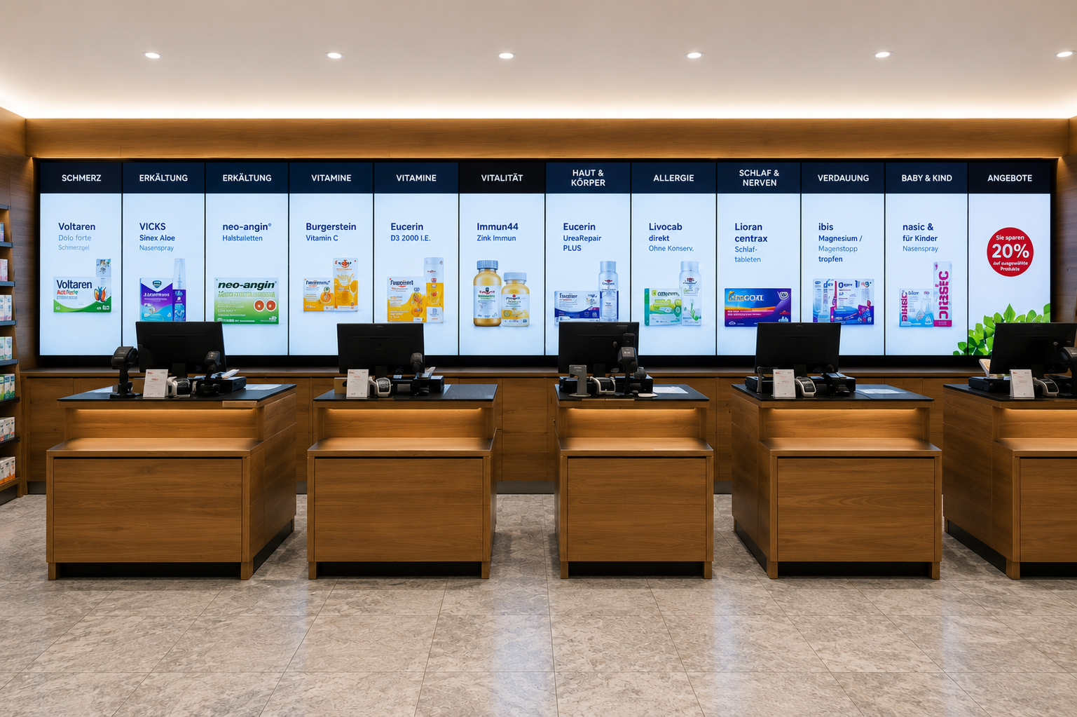 Digital-Signage-Installation: Maxi Videowalls