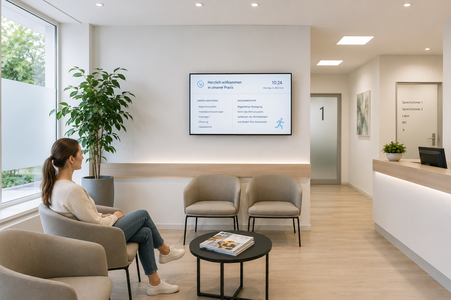 Digital-Signage-Installation: Praxis Screens
