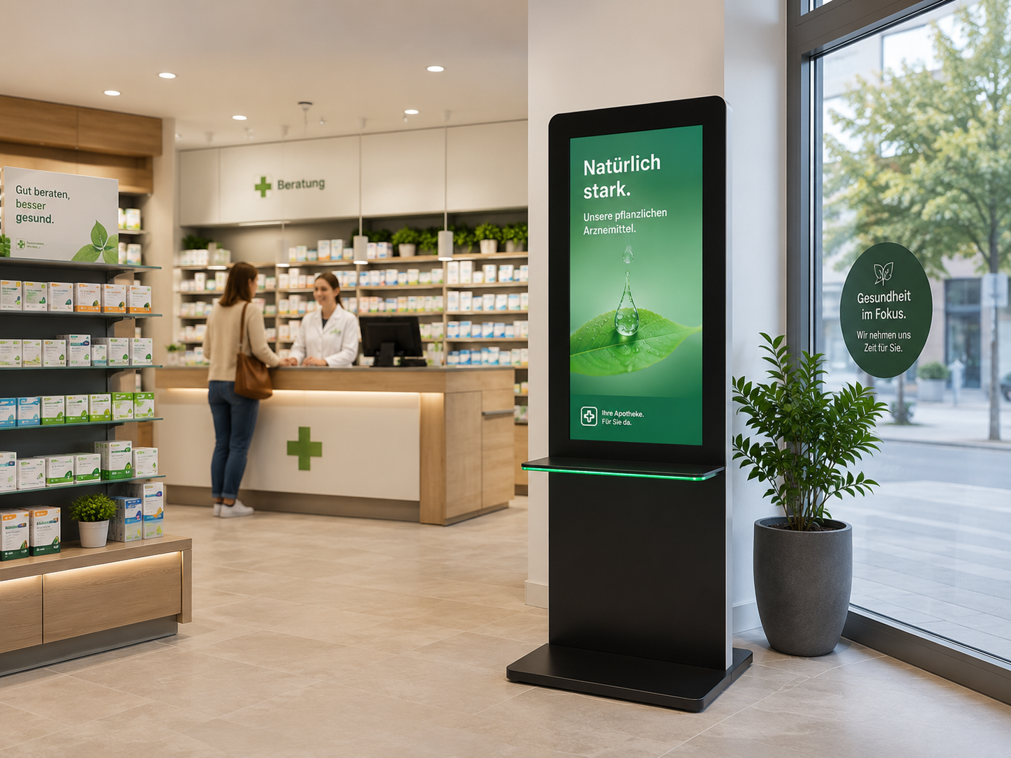 Digital-Signage-Installation: Stelen Projekte