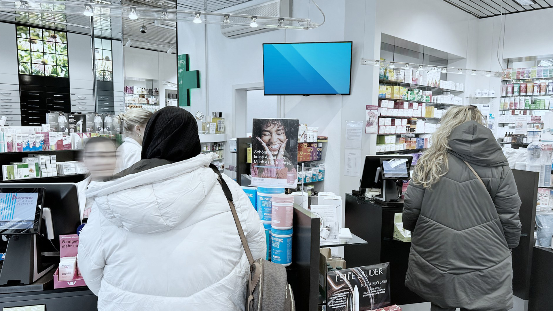 POS-Healthcare — DOOH-Werbescreen