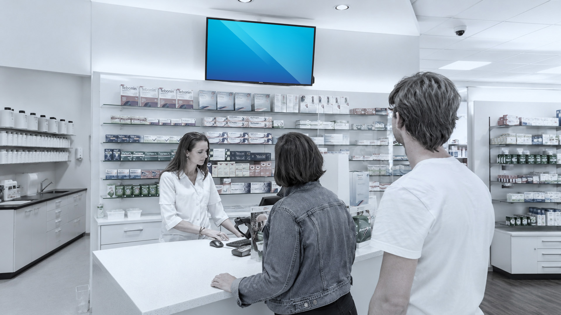 POS-Healthcare — DOOH-Werbescreen