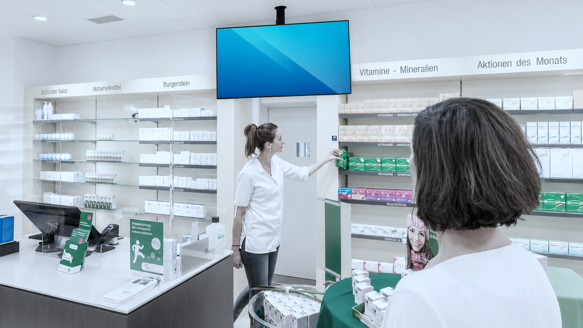 POS-Healthcare — DOOH-Werbescreen